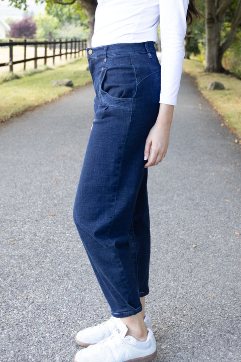 No2moro Rhea Barrell Leg - Indigo Wash