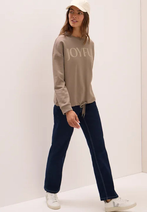 Cecil Taupe Sweatshirt with drawstring