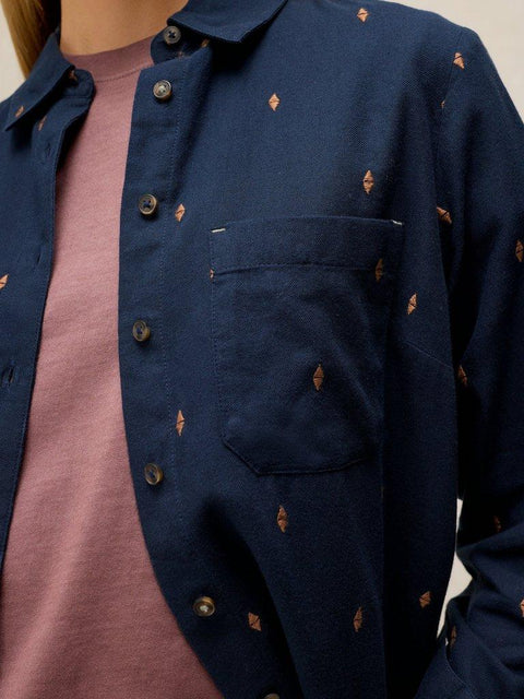 White Stuff Libby Organic Cotton Shirt - Navy