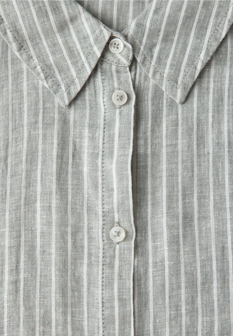 Cecil Linen Stripe Short Sleeve Shirt