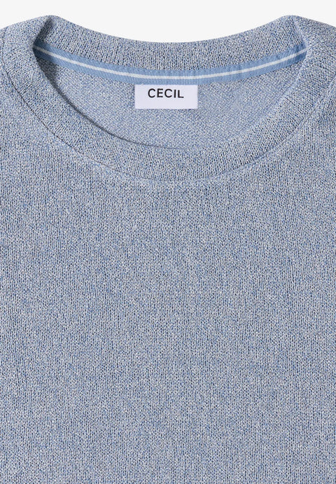 Cecil Light Short Sleeve Knit - Sky Blue