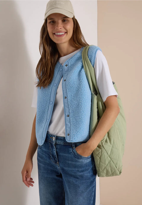 Cecil Teddy Vest - Blue