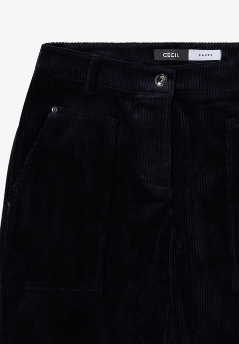 Cecil Neele Wide Leg Cords -Navy