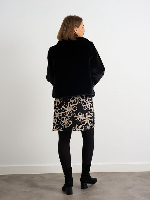 Kyla Faux Fur Jacket - Black