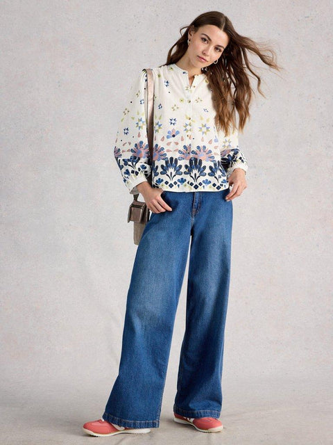 White Stuff Lana Top - Ivory Multi