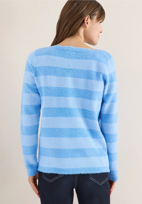Cecil Striped Feather Yarn - Blue