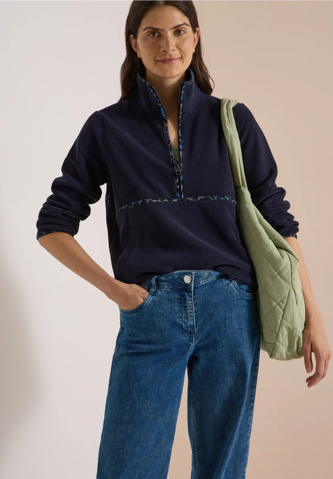 Cecil Fleece Sweatshirt - urban dark blue
