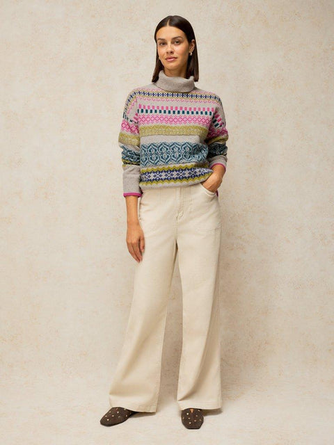 White Stuff Felicity Farisle Jumper - nat multi