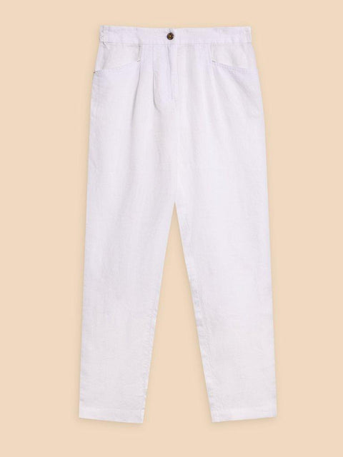 White Stuff Rowena Linen Trousers - white