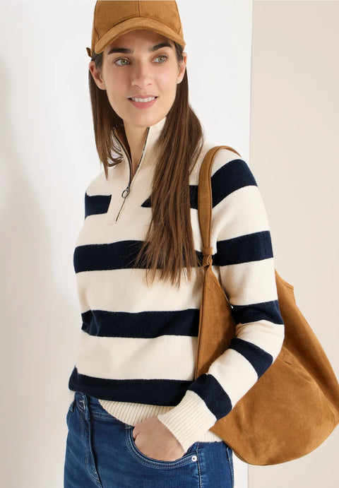 Cecil Striped Knit - Universal Blue