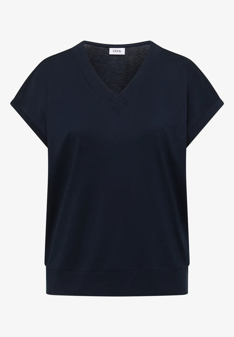 Cecil V Neck T-Shirt - Universal Blue