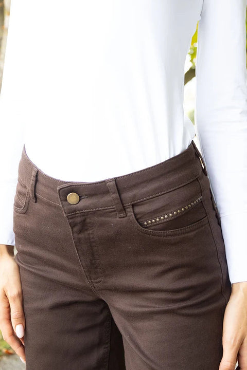No2moro Napoli Wide Leg Jeans - chocolate brown
