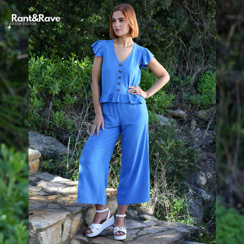 Rant & Rave Lois Cord Set - Blue