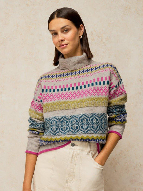 White Stuff Felicity Farisle Jumper - nat multi
