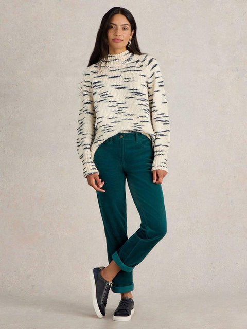White Stuff Brooke Straight Leg Cord Jeans - dark green