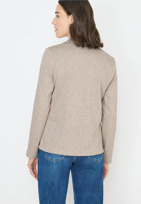 Cecil Herringbone Blazer - Creamy White