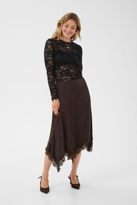Cream Confir Skirt - Chocolate