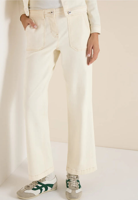 Cecil Neele Patch Pockets Jeans - Pearl Beige