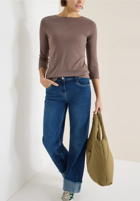 Cecil Basic Top - Urban Taupe