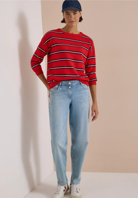 Cecil Cosy Striped Boatneck Knit
