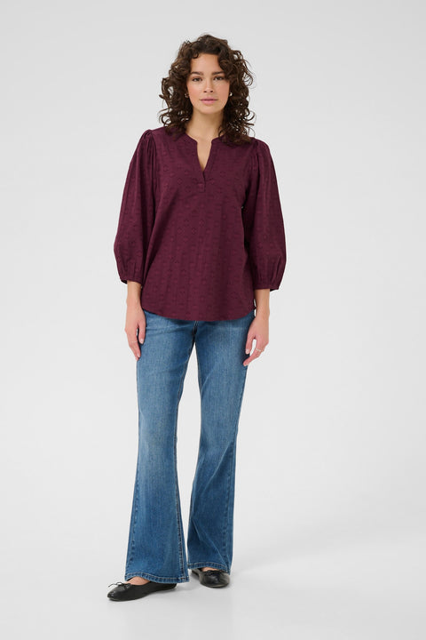 Kaffe Kaenya Blouse - Wine