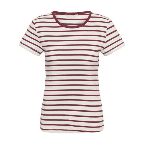 Part Two Rochelle T-Shirt - burnt russet stripe