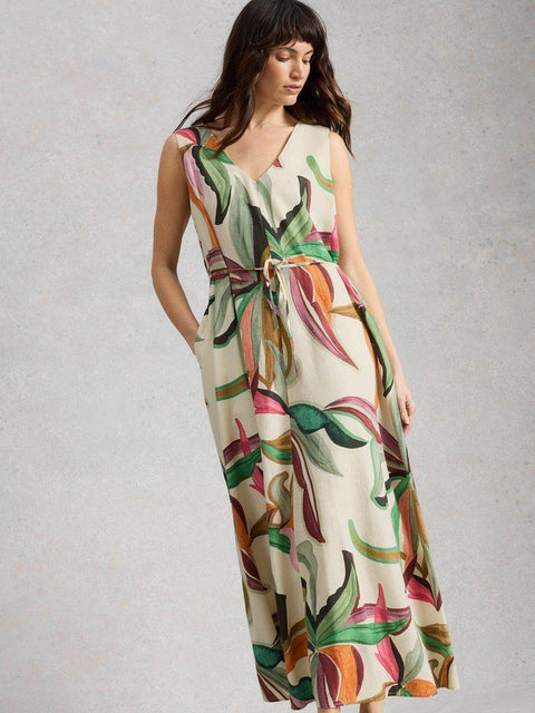 White Stuff - Poppy Linen Blend Maxi Dress (downsize)