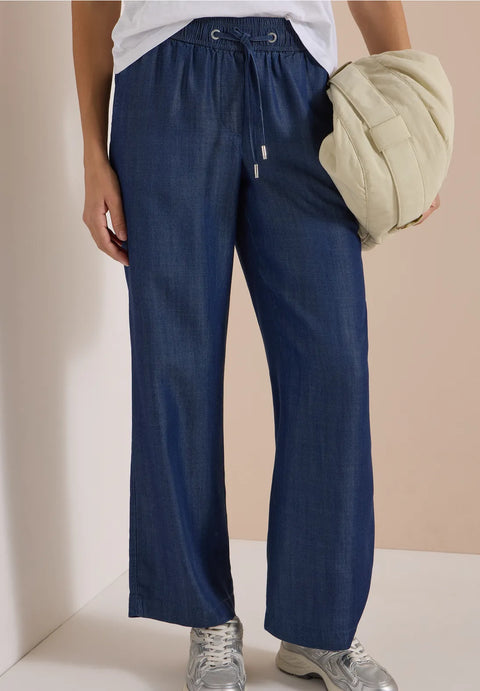 Cecil Wide Leg Tencel Denim Trousers