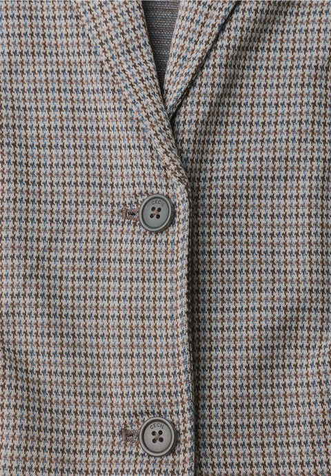 Cecil Houndstooth Pattern Blazer - cashmere beige