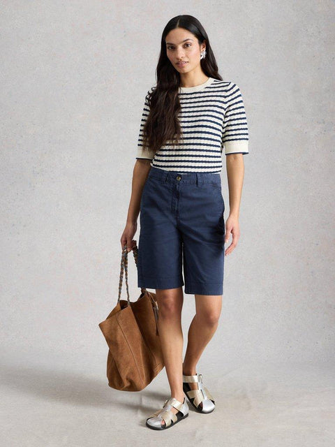 White Stuff Heidi Chino Shorts - Navy