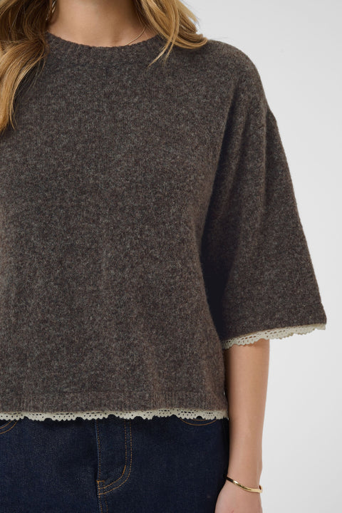 Cream Kibana Knit - Java Melange