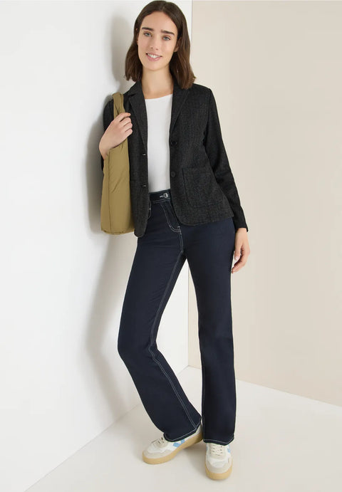 Cecil Black Herringbow Blazer