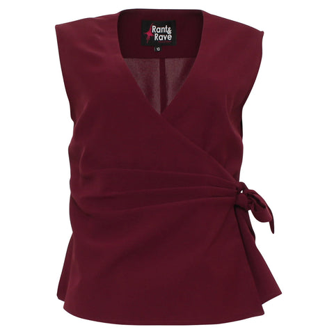 Rant & Rave Zabrina Waistcoat - Cranberry
