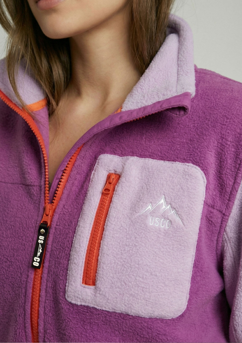 THE VOLT FULL ZIP FLEECE IN PURPLE