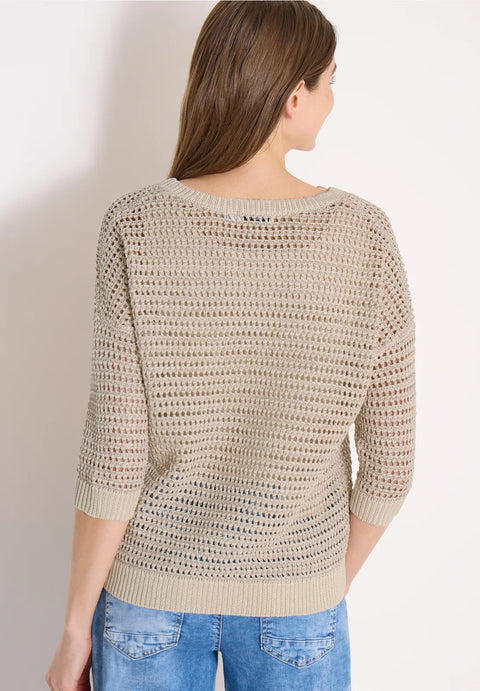 Cecil V-Neck Knit with Yarn Mix