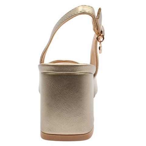 Xti Gold Sling Back Shoe