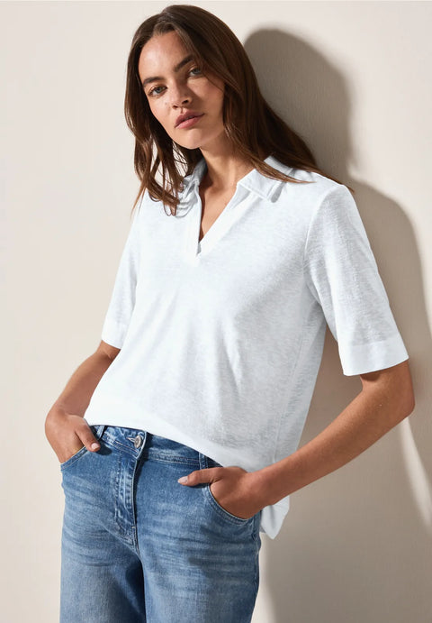 Cecil  Linen Look Polo Shirt