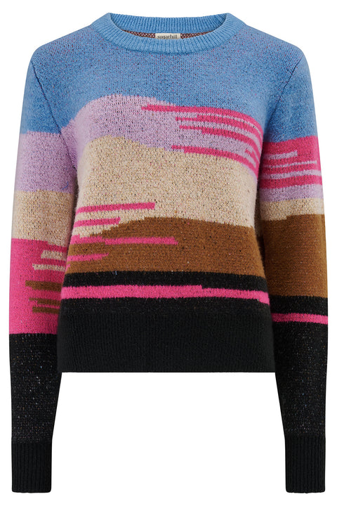 Sugarhill Asher Jumper - Multi Abstract Landscape