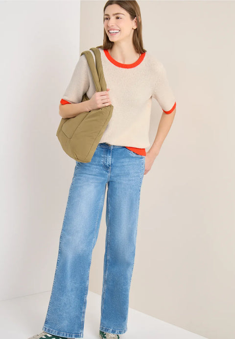 Cecil Summer Boucle Knit - tomato orange