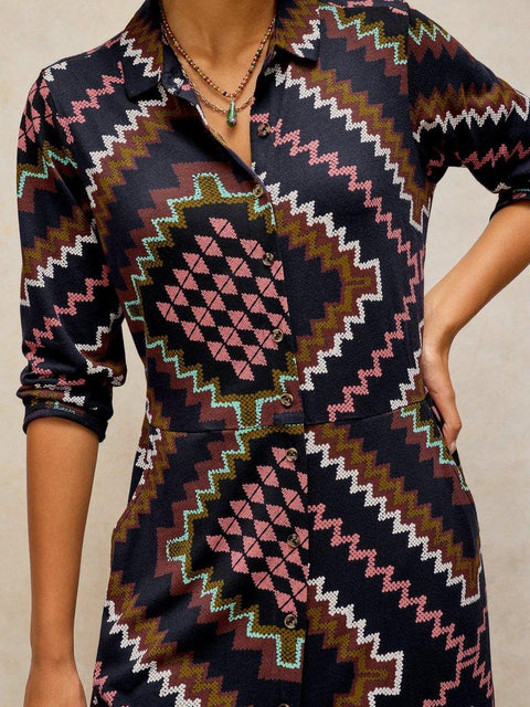 White Stuff Rua Dress - navy multi