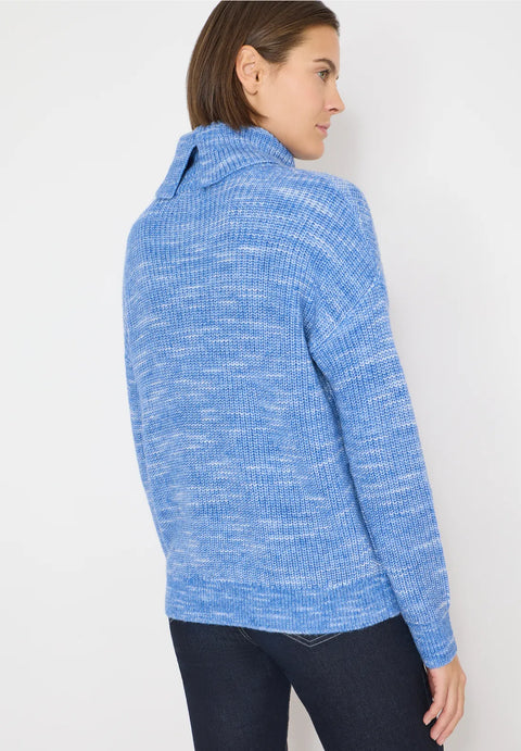 Cecil Space-dye Rollneck Knit - Blue