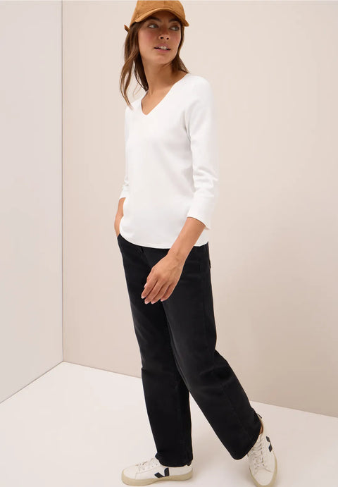 Cecil Basic V-Neck Long Sleeve T-Shirt
