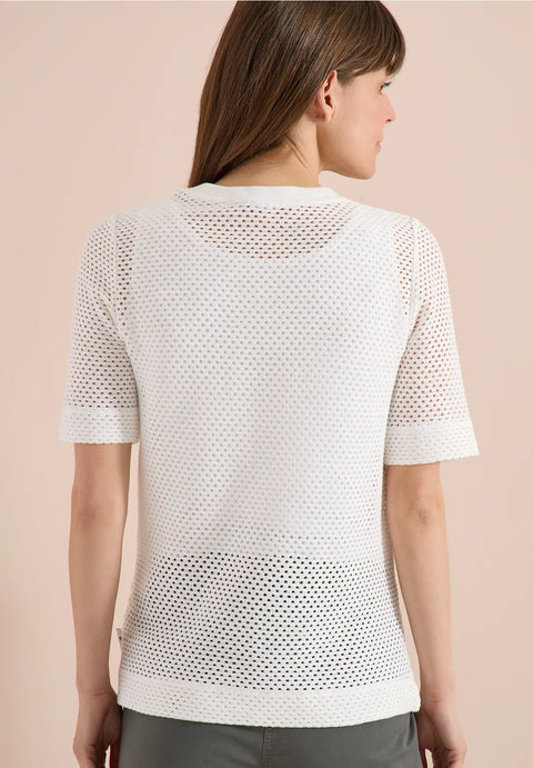 Cecil T-Shirt Knit - White