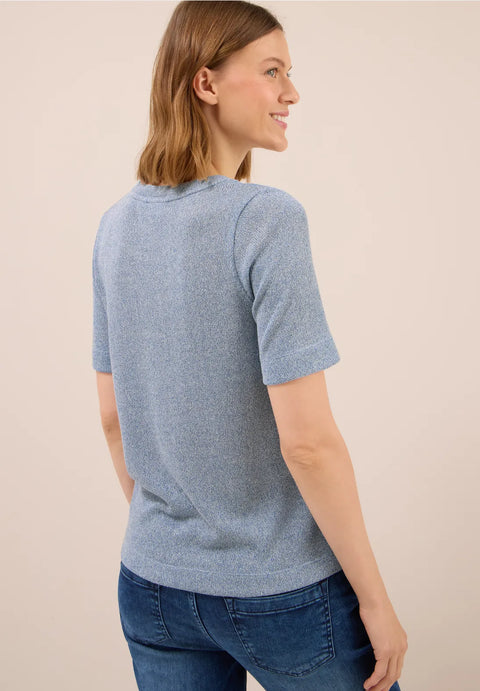 Cecil Light Short Sleeve Knit - Sky Blue