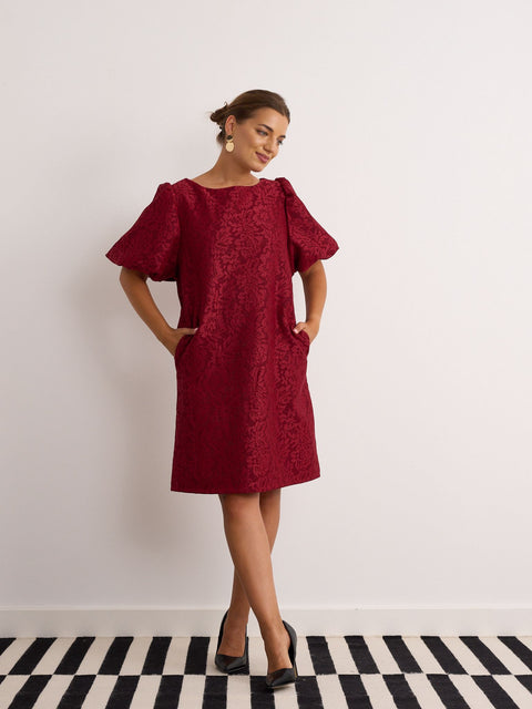 Kyla Annie Brocade Dress bow to back