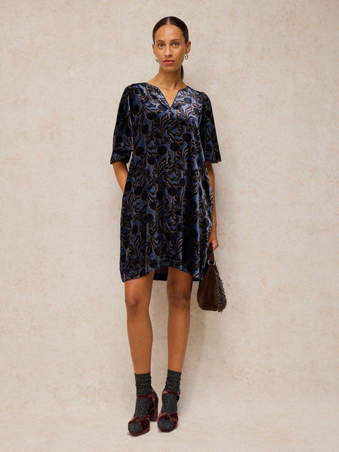 White Stuff Harpur Velvet Shift Dress