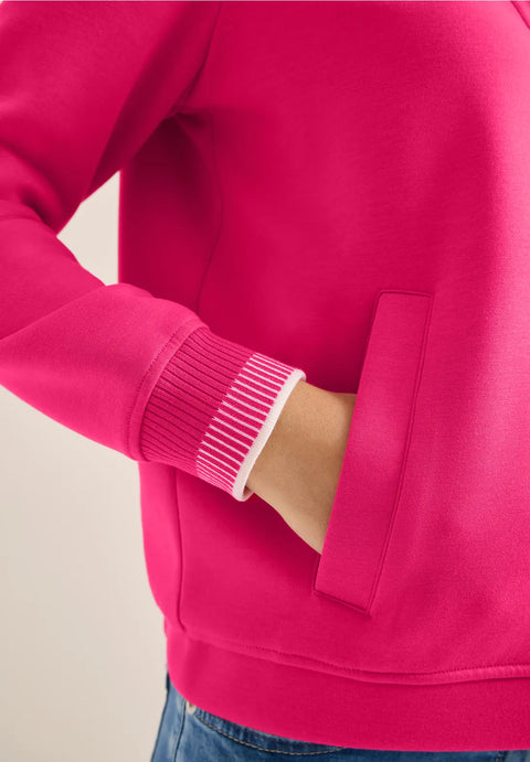 Cecil College Style Blouson with Buttons - beetroot pink