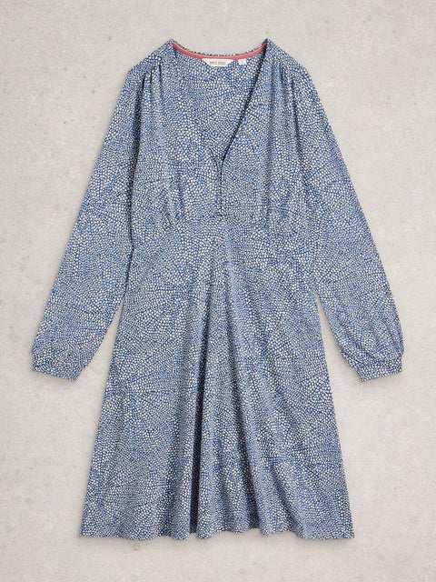 White Stuff  Meg Jersey Dress
in BLUE MULTI