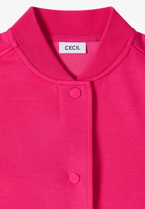 Cecil College Style Blouson with Buttons - beetroot pink