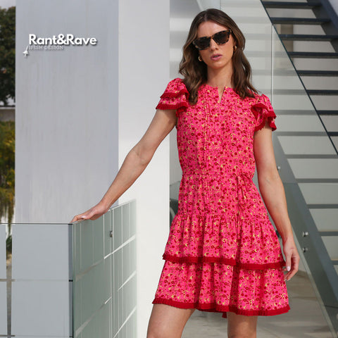 Rant & Rave Eliana Dress - Pink